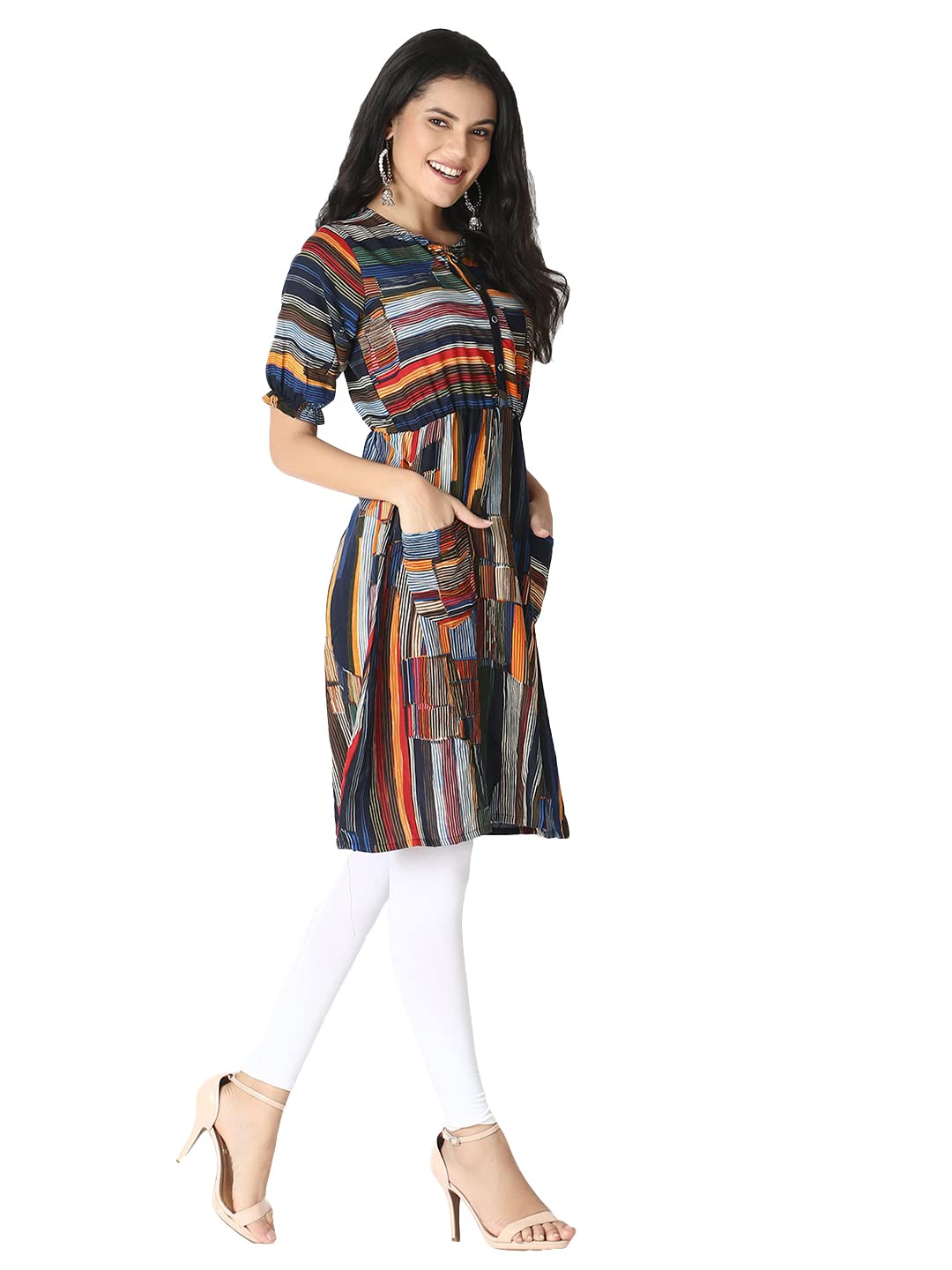 Leriya Fashion Women's Rayon Plain Regular Kurta