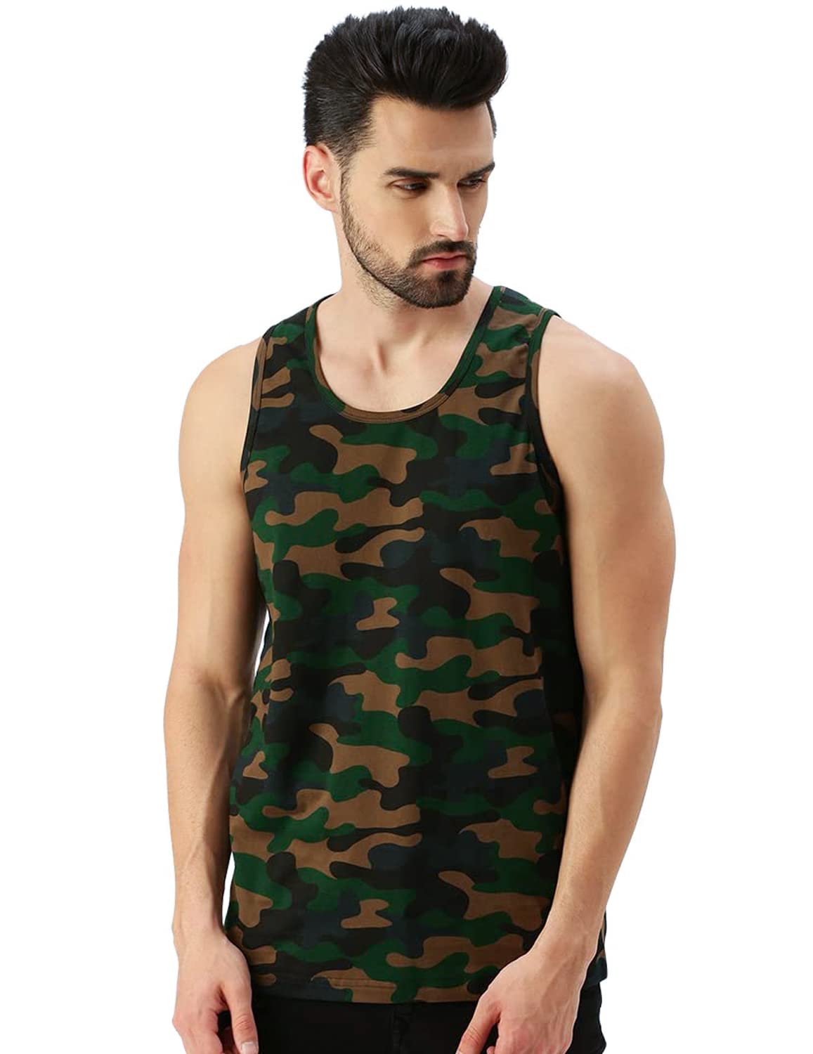 Veirdo Mens Men Sleeveless T-Shirt Vest Cotton Sando For Gym Cycling Running Other Sports