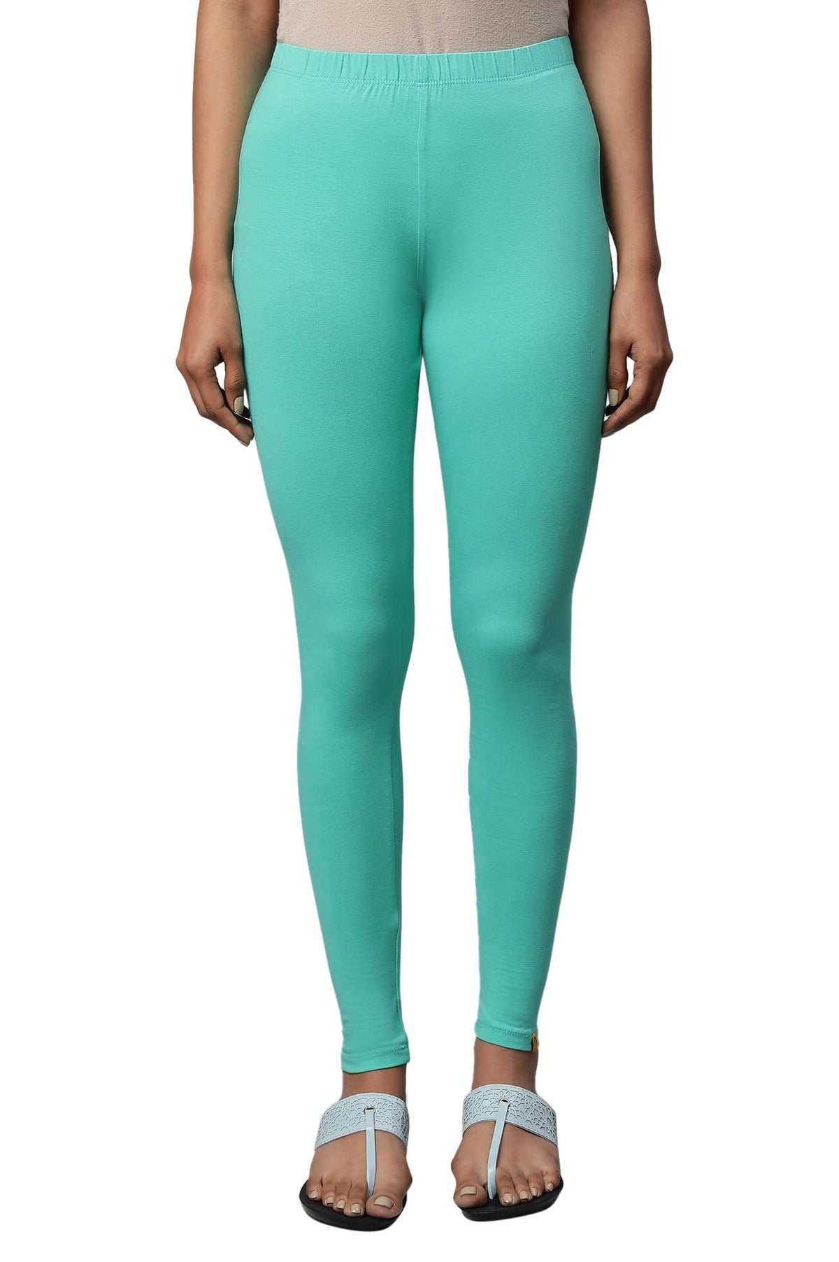 Aurelia Medium Cotton Lycra Solid Leggings for Women