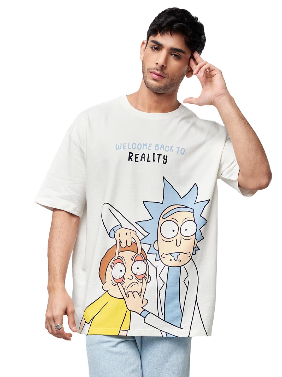 The Souled Store Official Minions: Stay Weird, Stay Happy Women Oversized Cropped T-Shirts