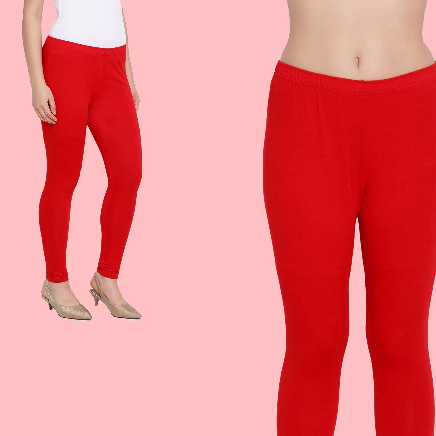 Lyra Women'S Red Churidar Leggings