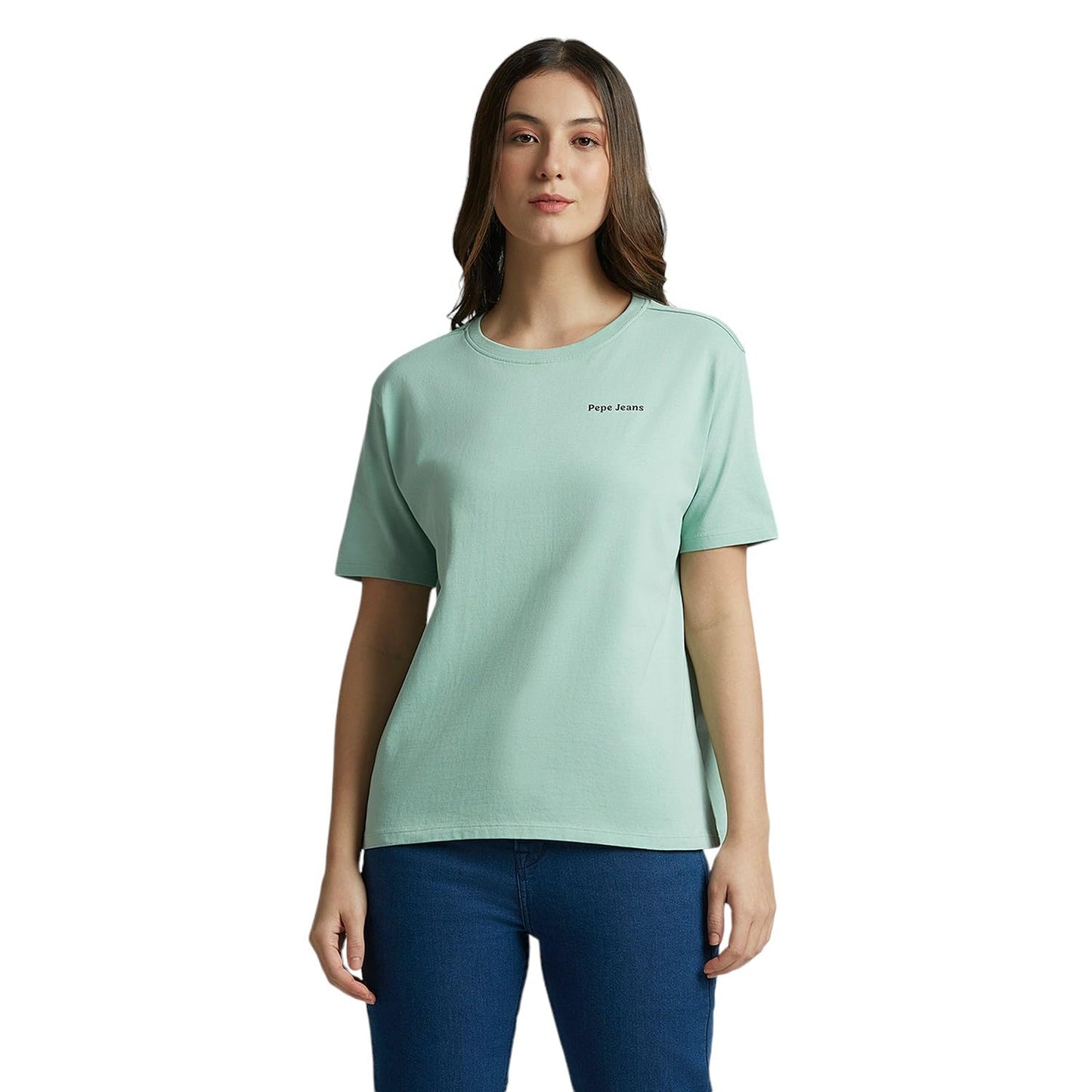 Pepe Jeans Women'S Regular Fit T-Shirt (Pl506099_Light Green