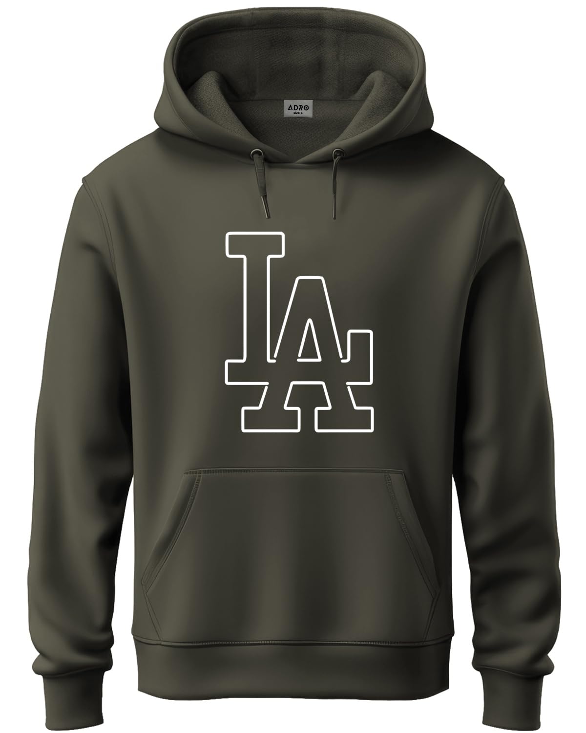 ADRO Cotton Sweatshirt for Men | Mens Hooded Hoodie | Olive