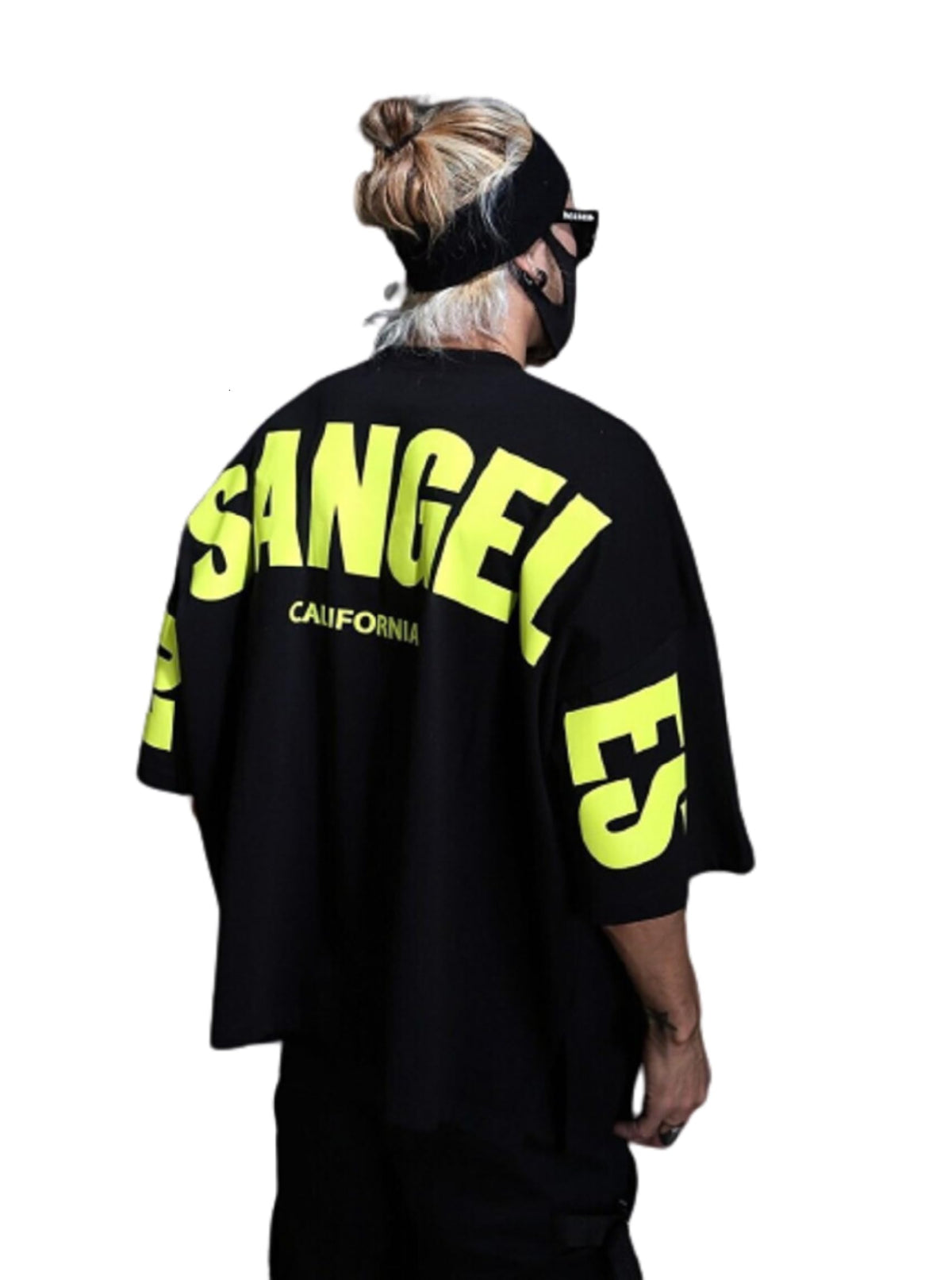 Thalasi MenS Cartoon Oversized Fit T-Shirt (Tts_668_Losangel_Black