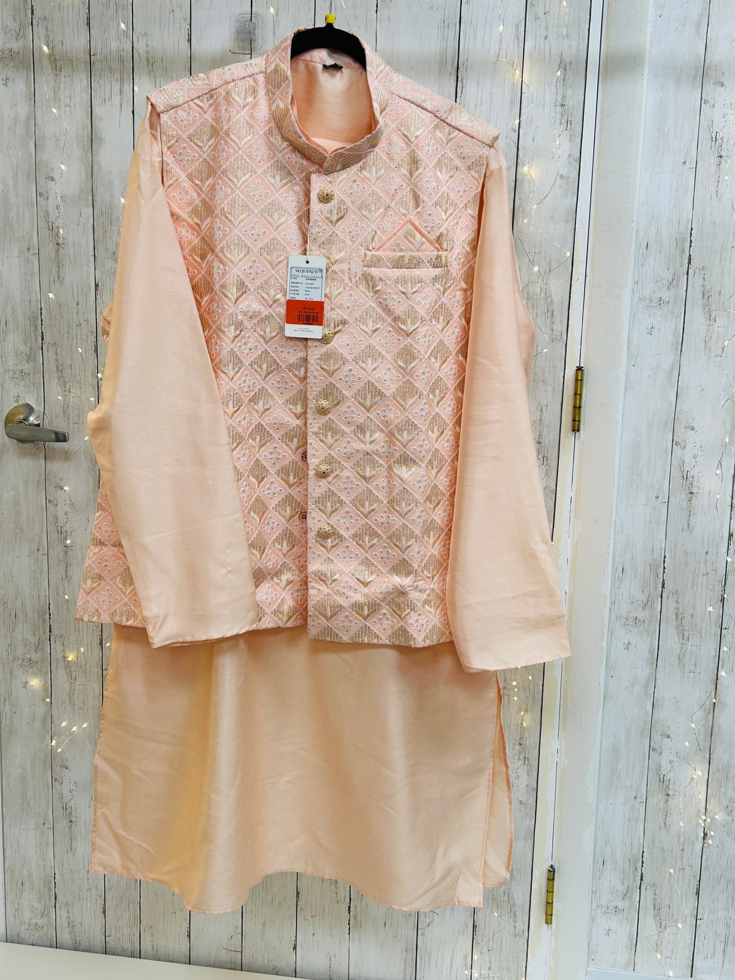Silk kurta pajama with jacket