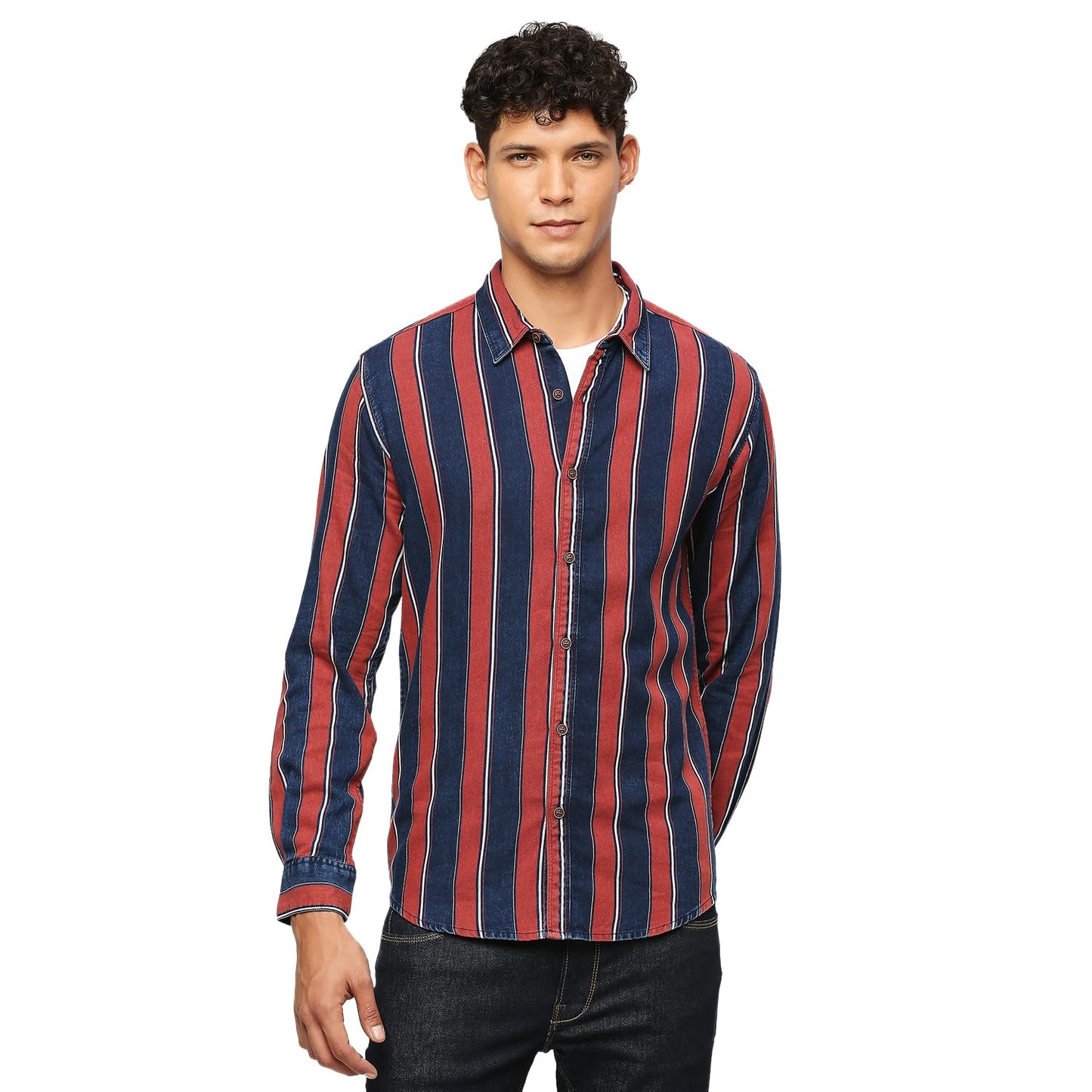 Red Stripes Long Sleeve Shirt