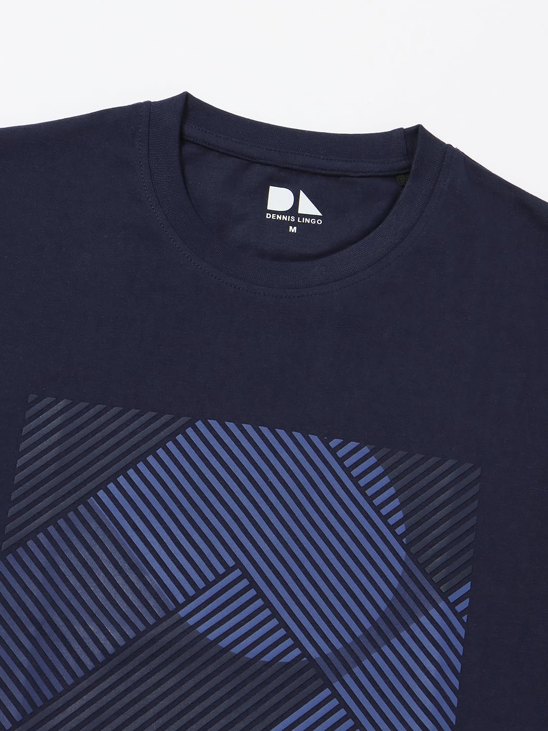 Dennis Lingo MenS Cotton Navy Solid T-Shirt