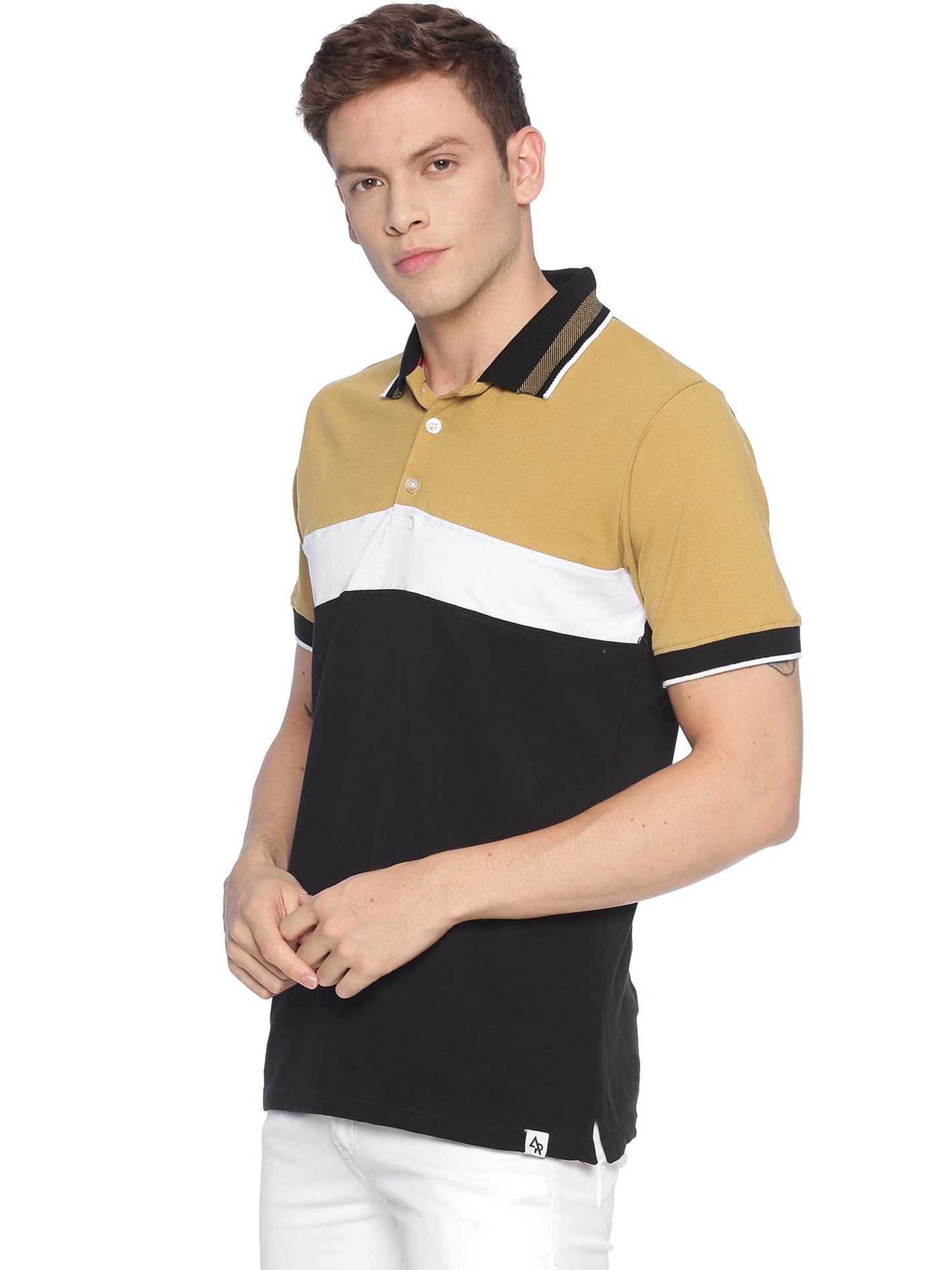 ADRO Premium Men's Polo Regular Fit T-Shirt_P20-A-BWB-BE-S Beige
