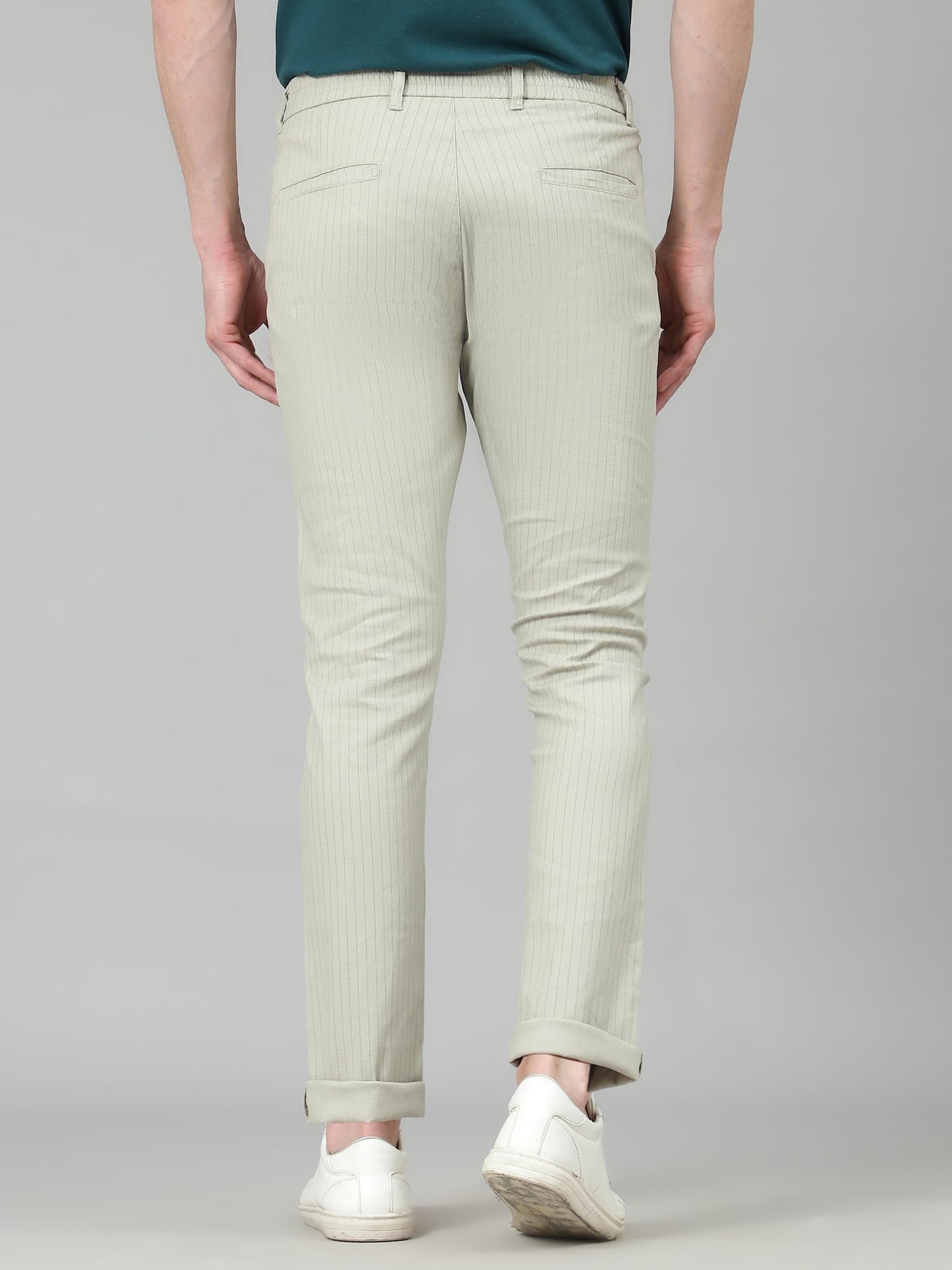 AVANOVA Mens Solid Linen Pista Trousers Light Business Style Slightly Stretch Straight Leg Pants for Outdoor Casual Daily Trous