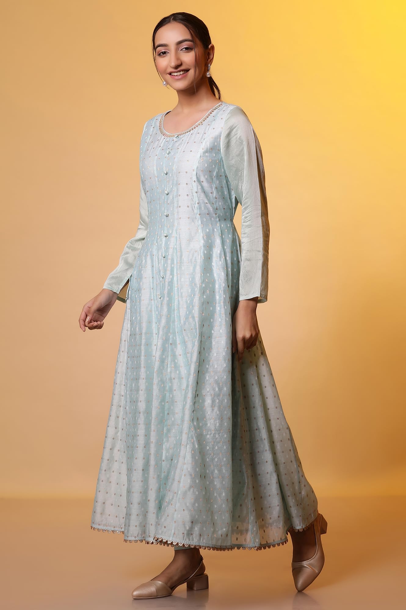 Aurelia WomenS Rayon Kurta Set (24Fed10603_Blue