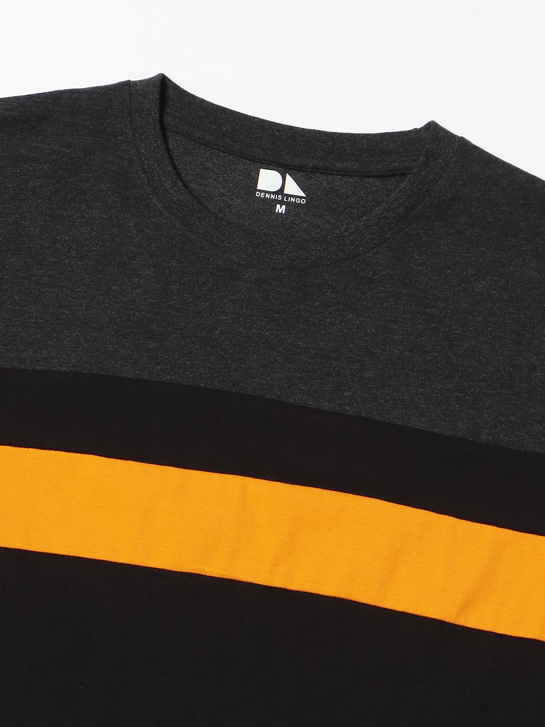 Dennis Lingo MenS Cotton Black Solid Crew Neck T-Shirt