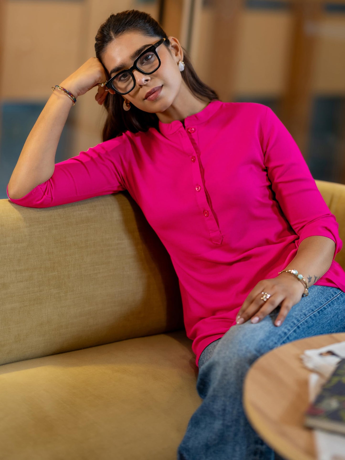 Libas WomenS Straight Tunics (58226_Pink