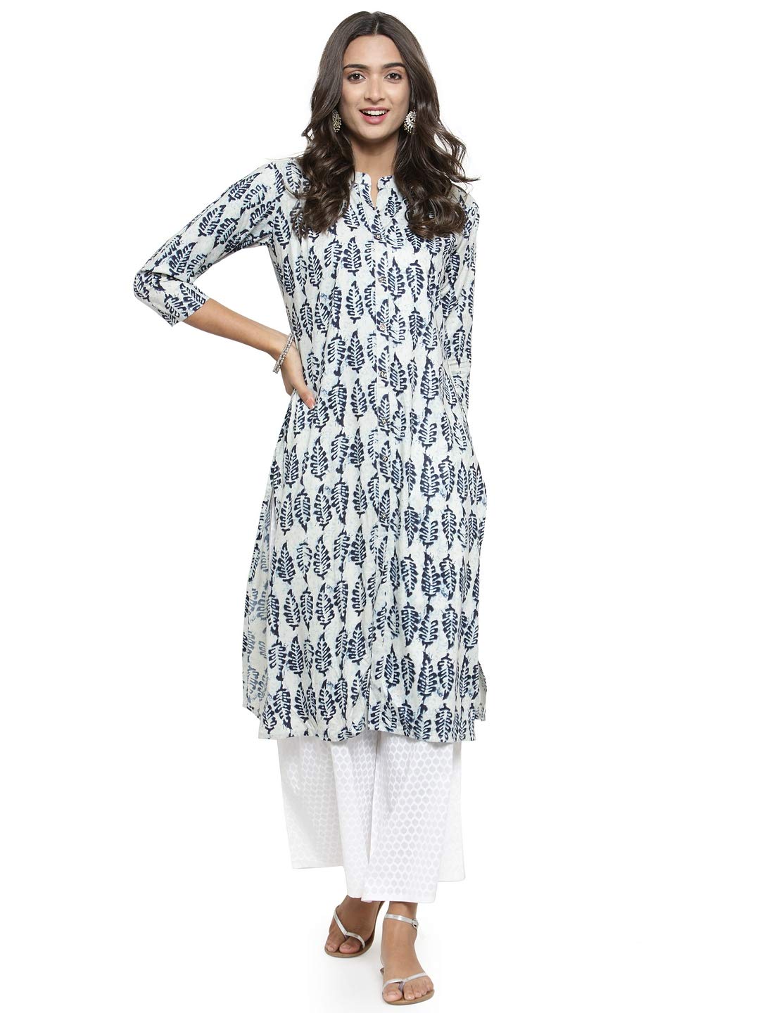 GoSriKi Women's Cotton Printed Straight Kurta