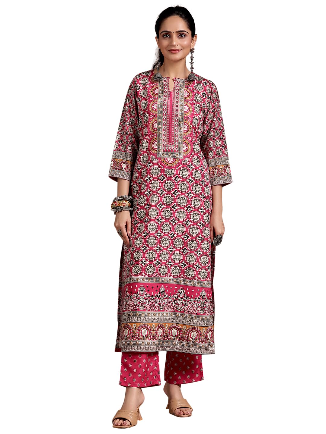 Libas Womens Printed Crepe Straight Kurta For Women