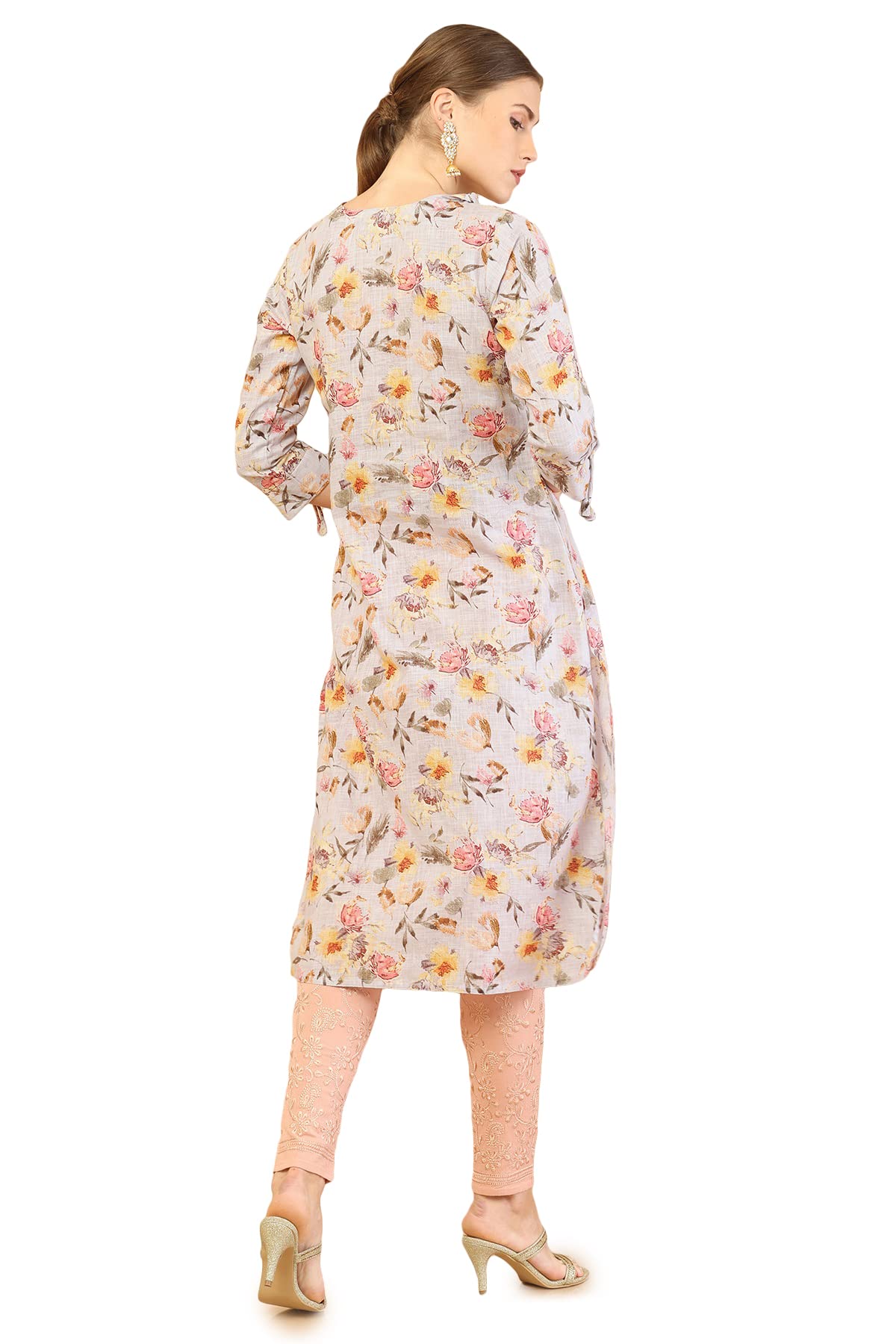 Soch Women's Linen Floral Regular Dress Shirt