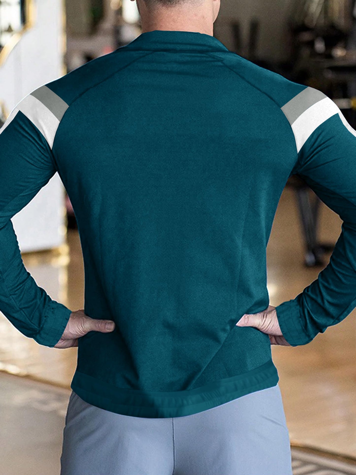 Noble Monk MenS Active Wear Regular Fit T Shirt |Full Sleeves |Colour Block Casual T-Shirt For Men