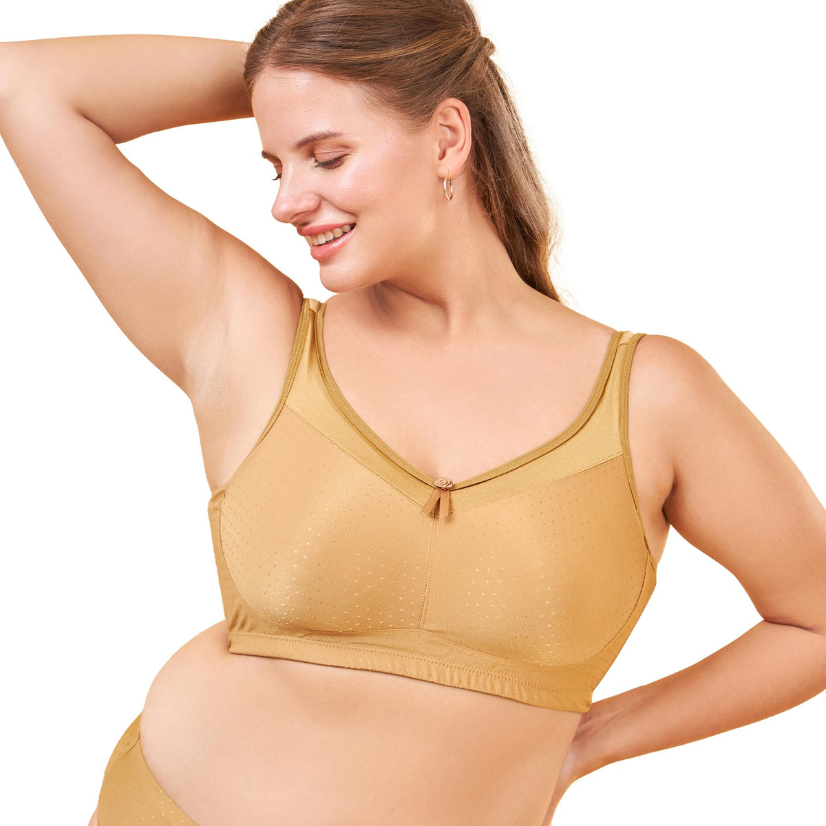 Enamor FB12 Full Support Smooth Super Lift Bra - Non-Padded, Wirefree & Full Coverage Buff