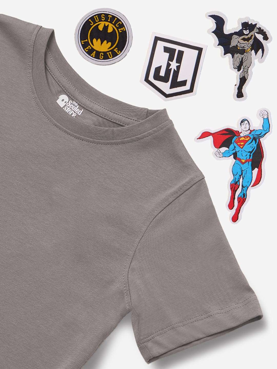 The Souled Store DC: Justice League Regular Fit Graphic Printed Half Sleeve Boys Cotton T-Shirts