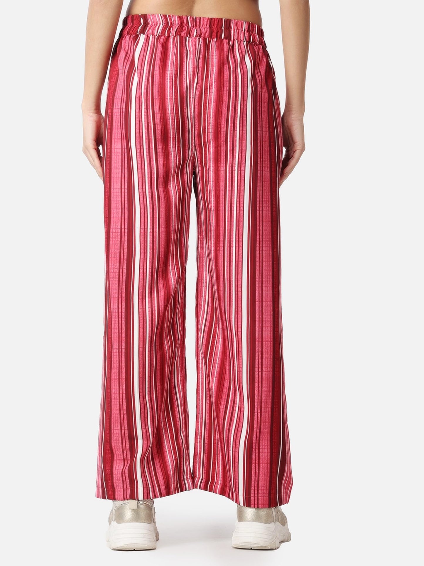 POPWINGS Casual Printed Trouser for Women || Loose Fit Trouser for Women || Latest Stylish Pull-On Trouser for Women || Casual S