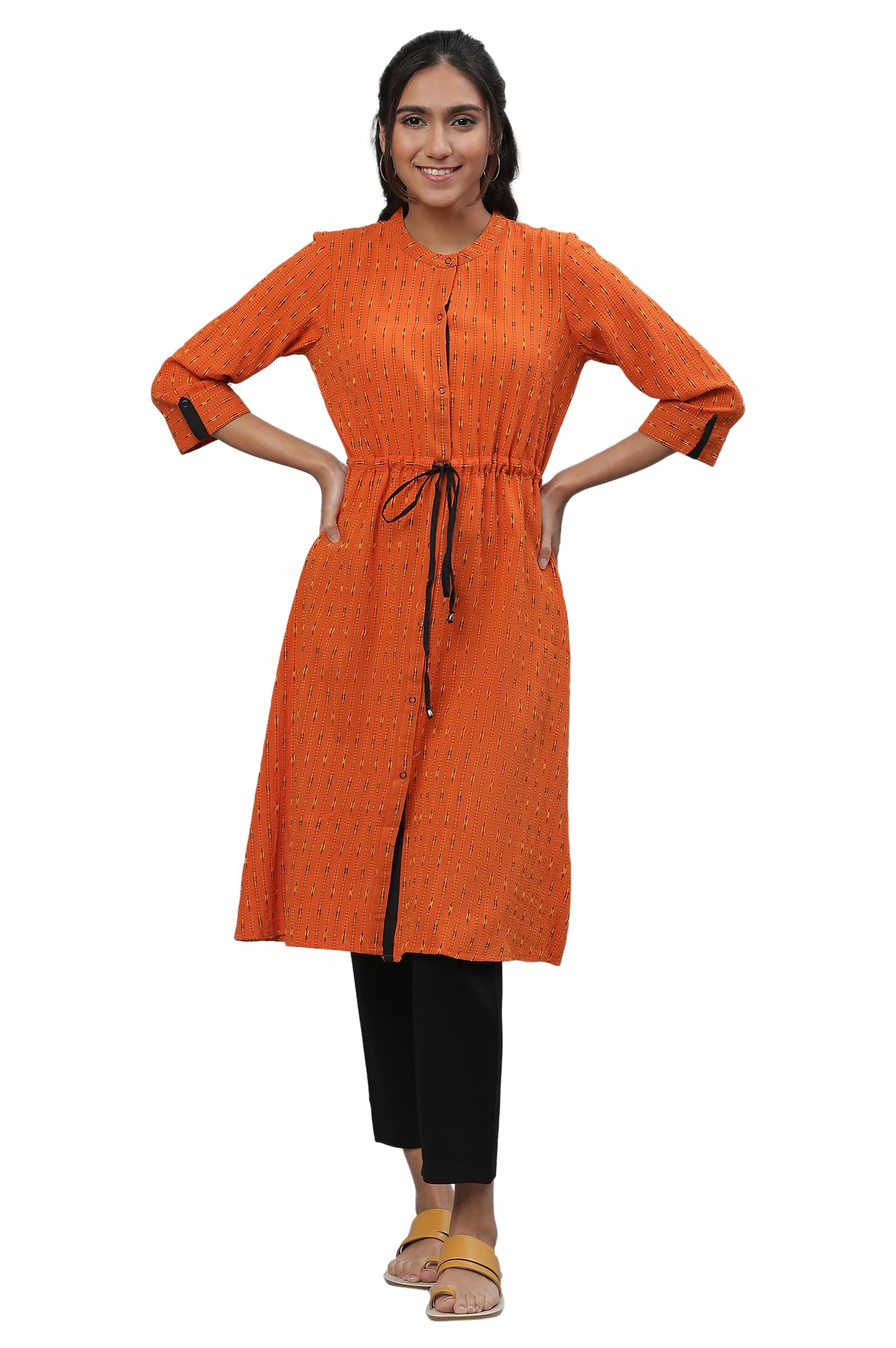 Aurelia Women Geometric Print Cotton A-Line Kurta