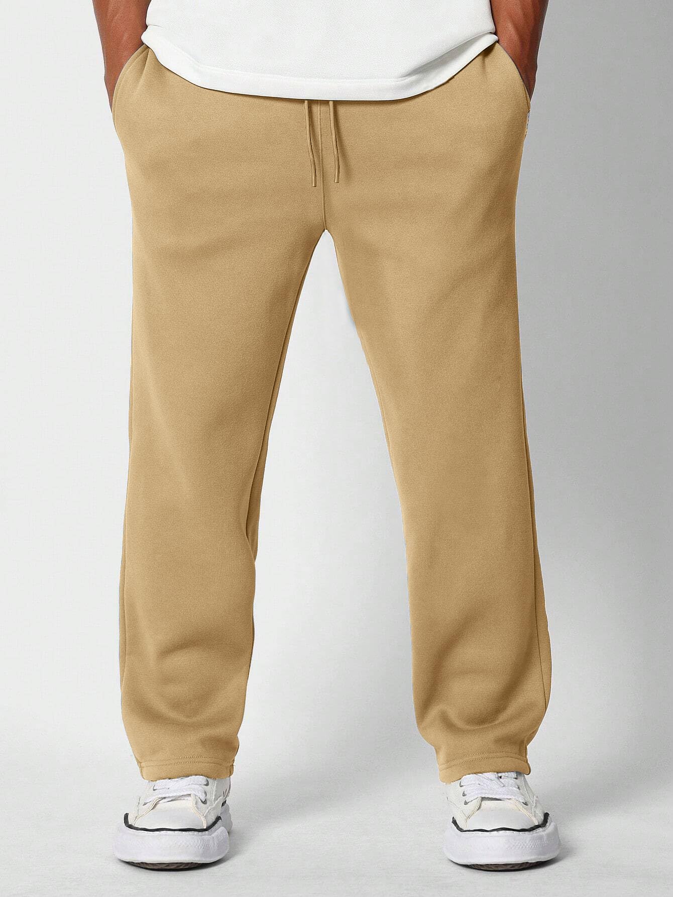 Nobero MenS Straight Sweatpants (1M-Bwjg-R0149_Tan
