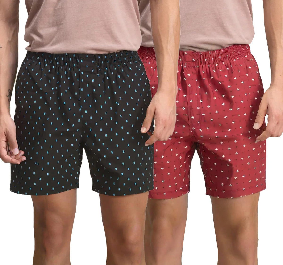 Lymio MenS Cotton Printed Boxer Casual | Underwear | Half Short Pant-Regular Fit With Back Pocket | Available In Combo Pack Of