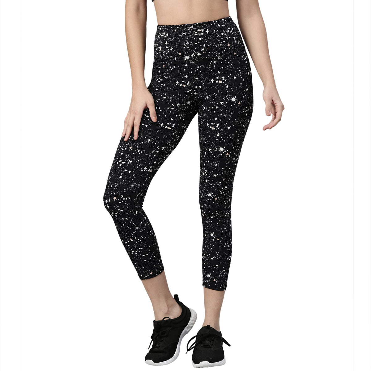Enamor Athleisure Womens High Waisted Hugged Fit Quick Dry 4 Way Stretch Antimicrobial Yoga Gym Sports Activewear Tights Pants