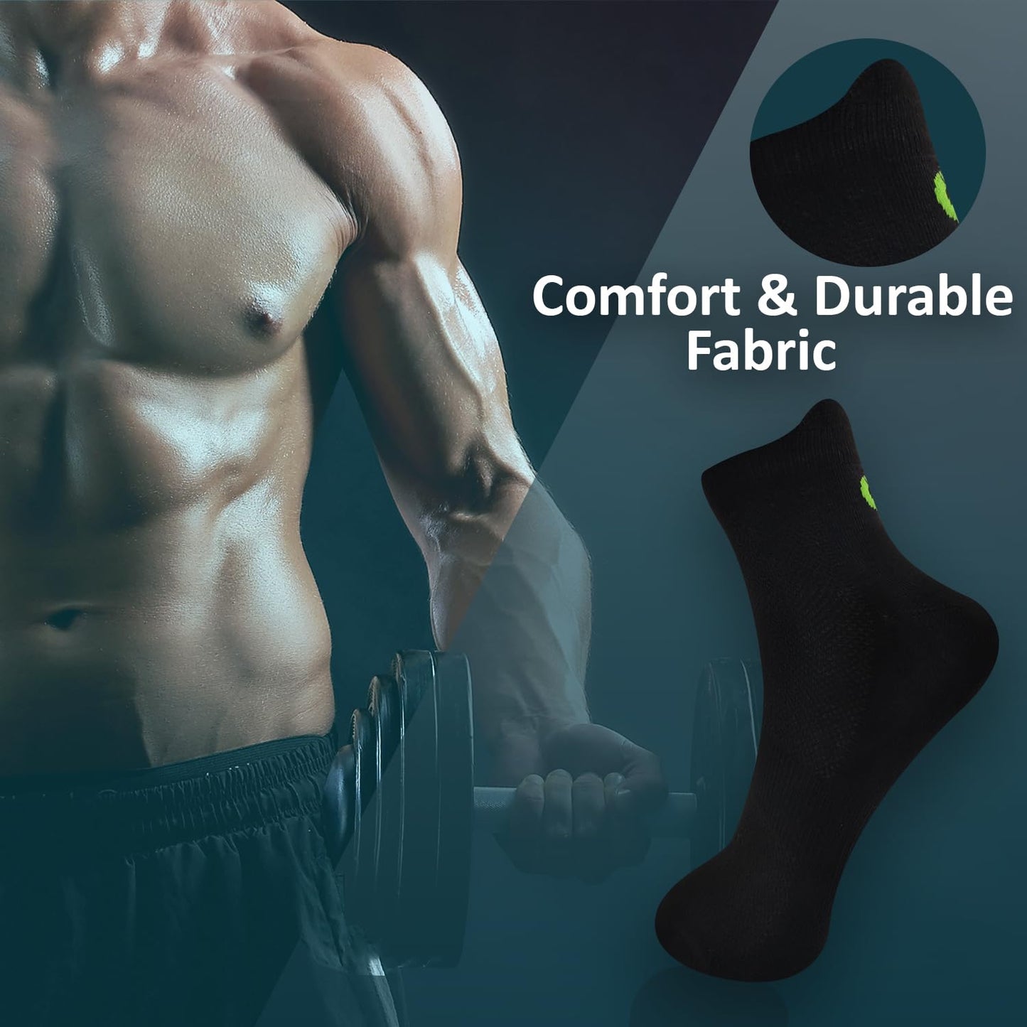 Xjarvis Rio Unisex Ankle Socks For Men & Women Breathable & Odor-Free Cotton Socks For Gym, Running, Walking, Cycling, Daily &