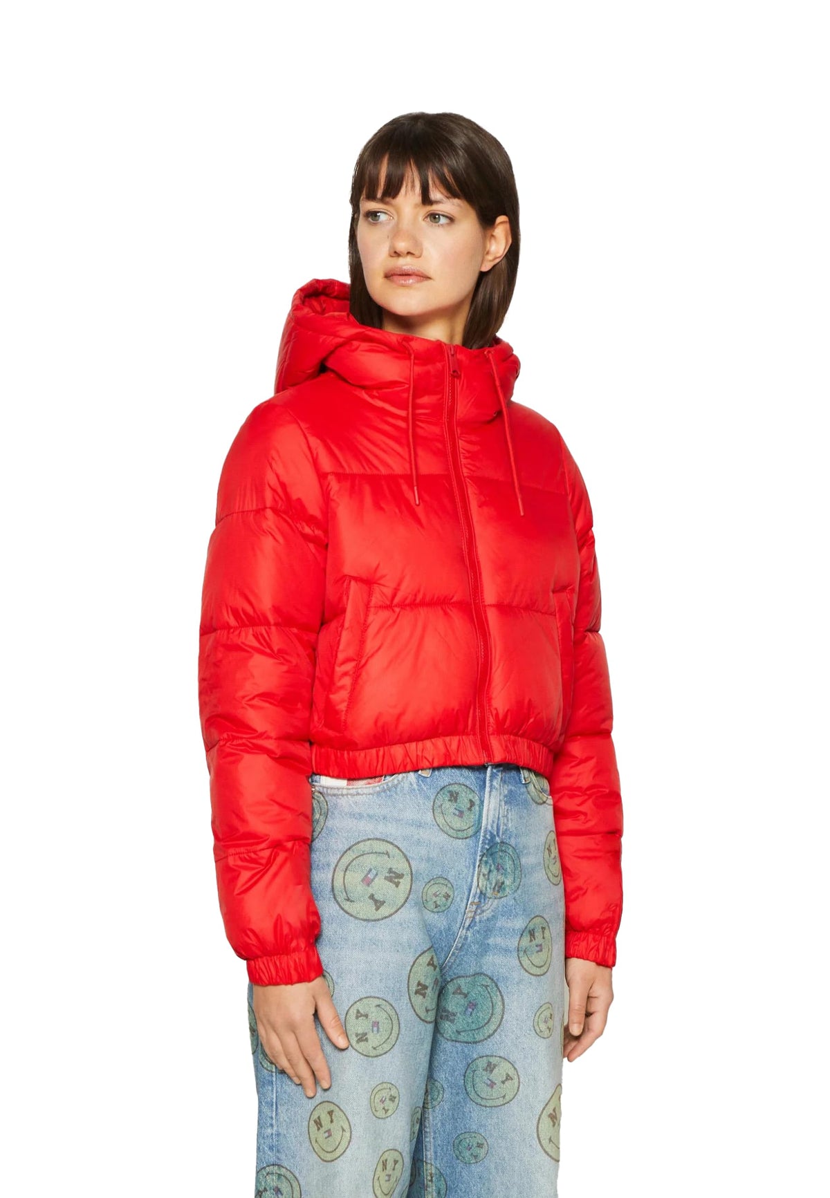 Kotty Women Full Sleeve Solid Hooded Puffer Jacket