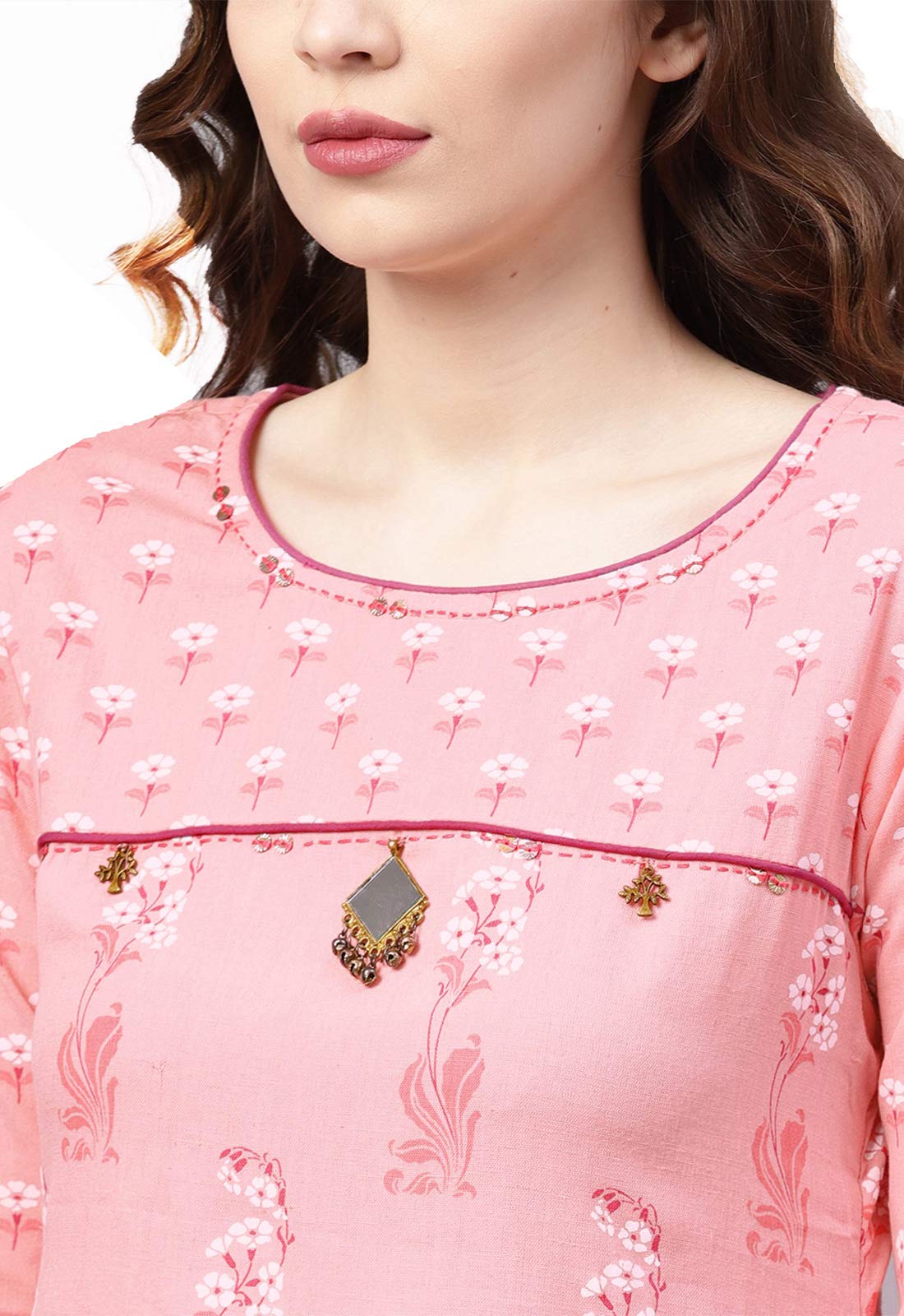 ishin Women Cotton Regular Kurti and Palazzo
