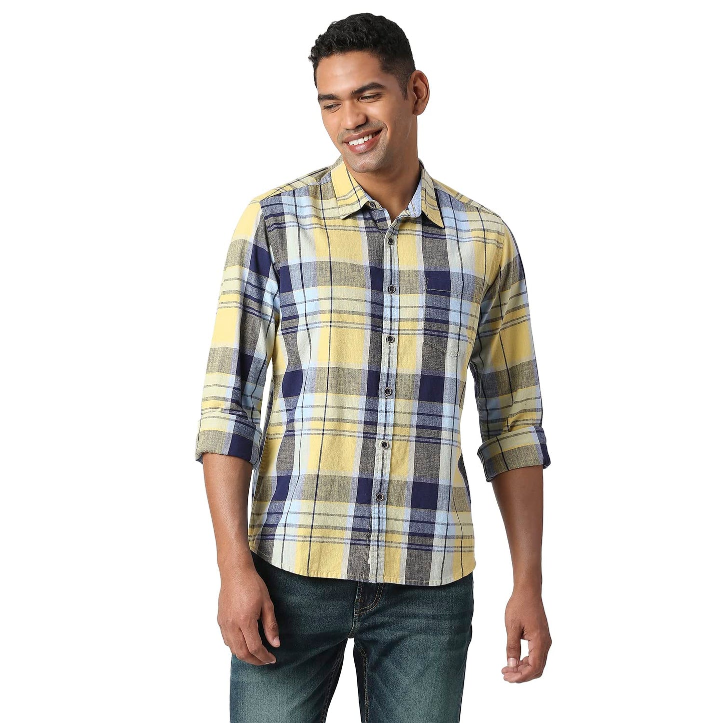 Pepe Jeans MenS Regular Fit Shirt (Pm308041043S_Yellow
