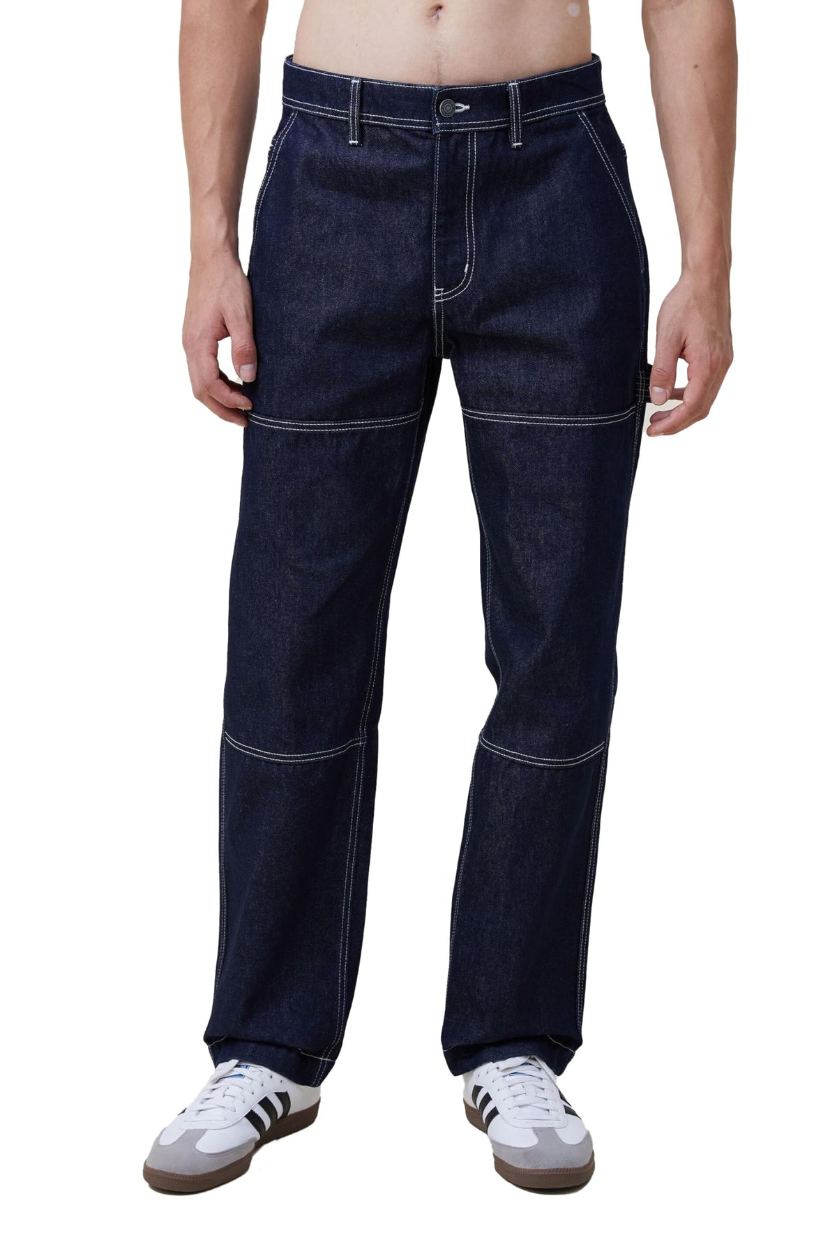 Kotty MenS Regular Mid Rise Solid Black Jeans