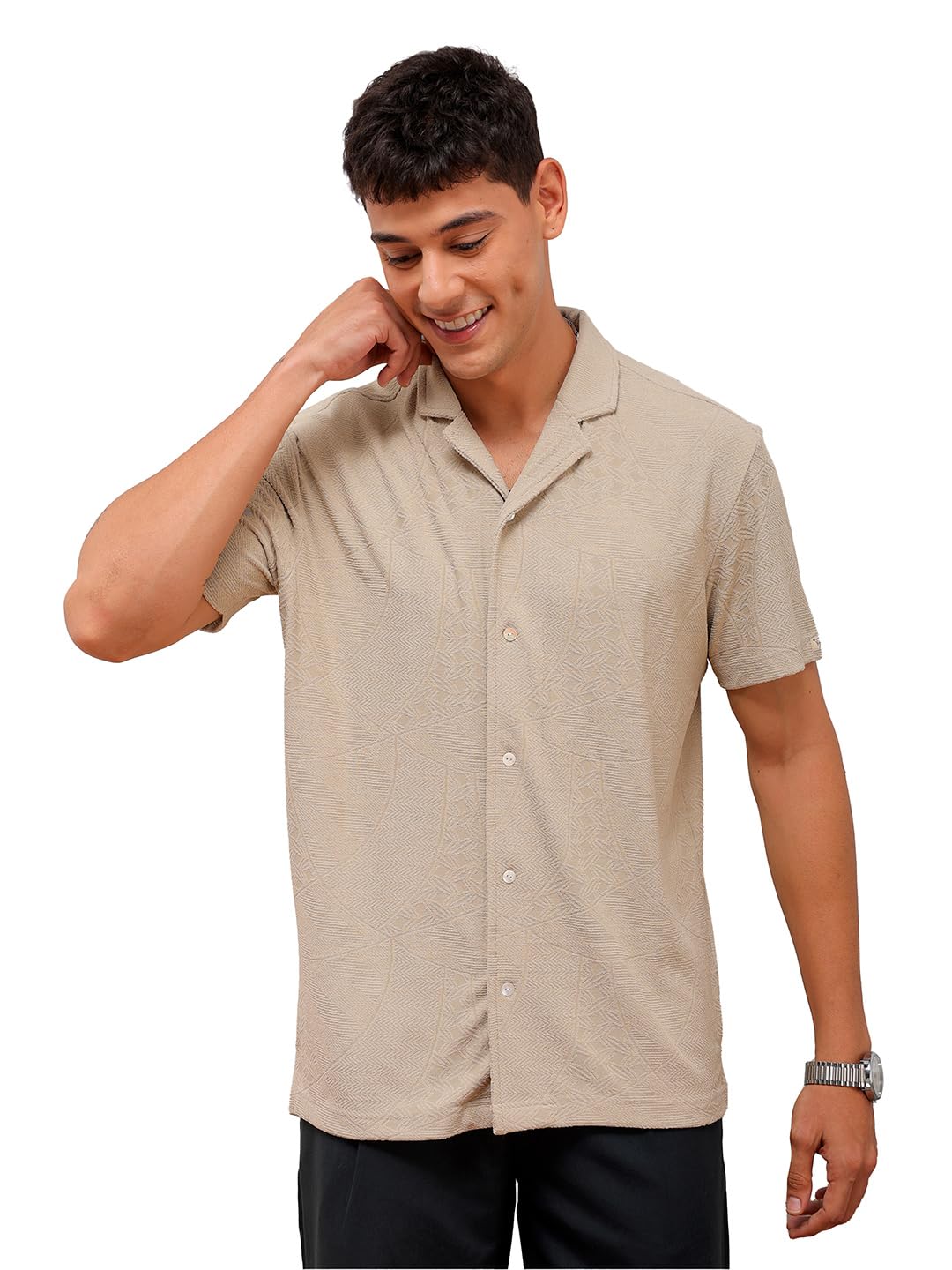The Indian Garage Co Mens Slim Fit Shirt (1223-SHTKRS-01-02_Green