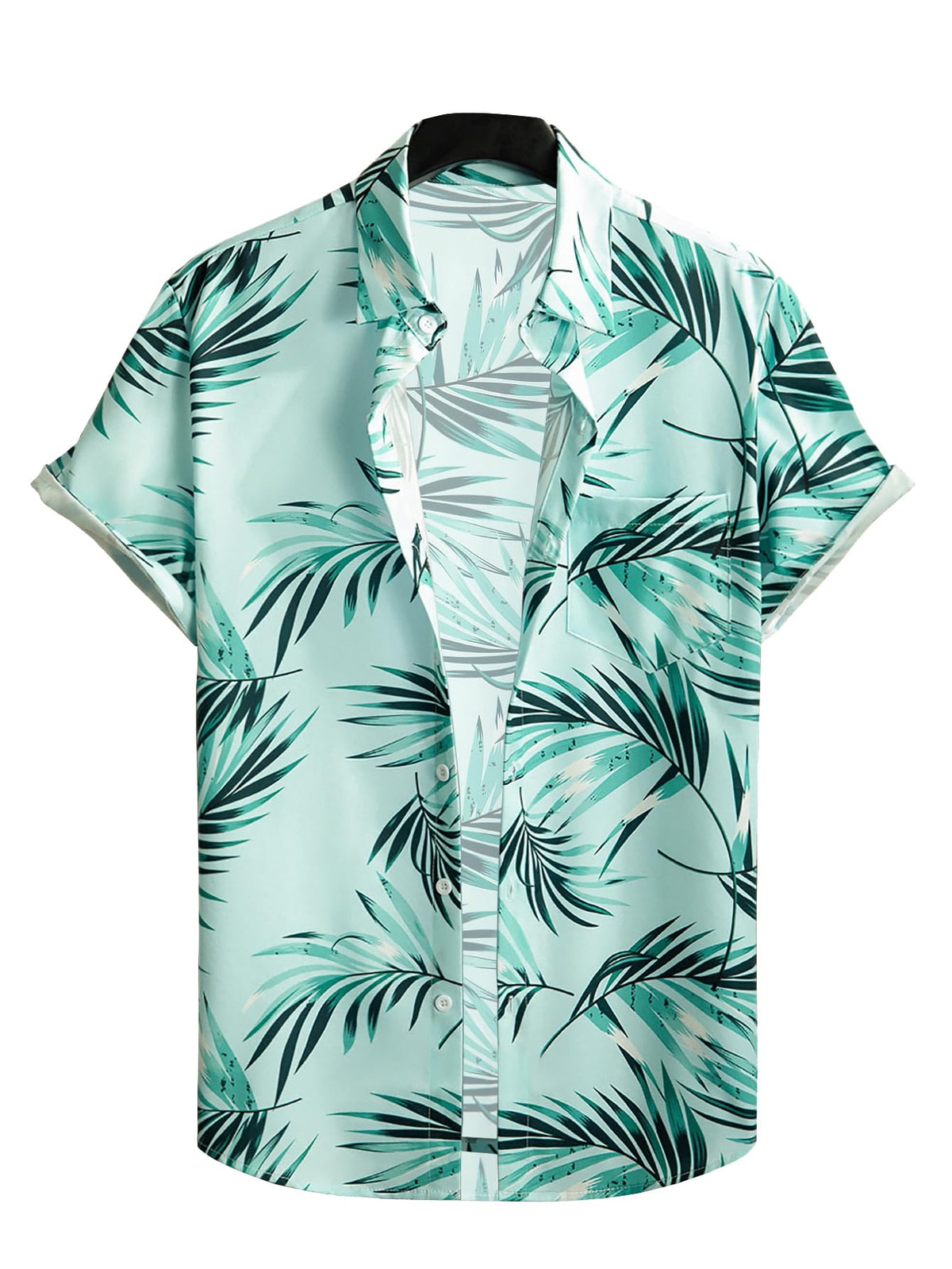 Shasmi Solid Regular Fit Fancy Casual Shirt for Men_Sea Green