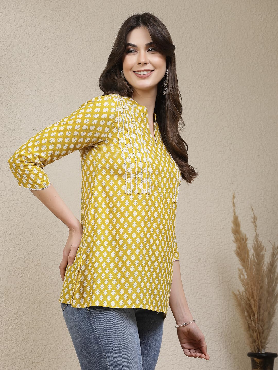 Stylum Womens Ethnic Motif Printed Rayon Empire Top