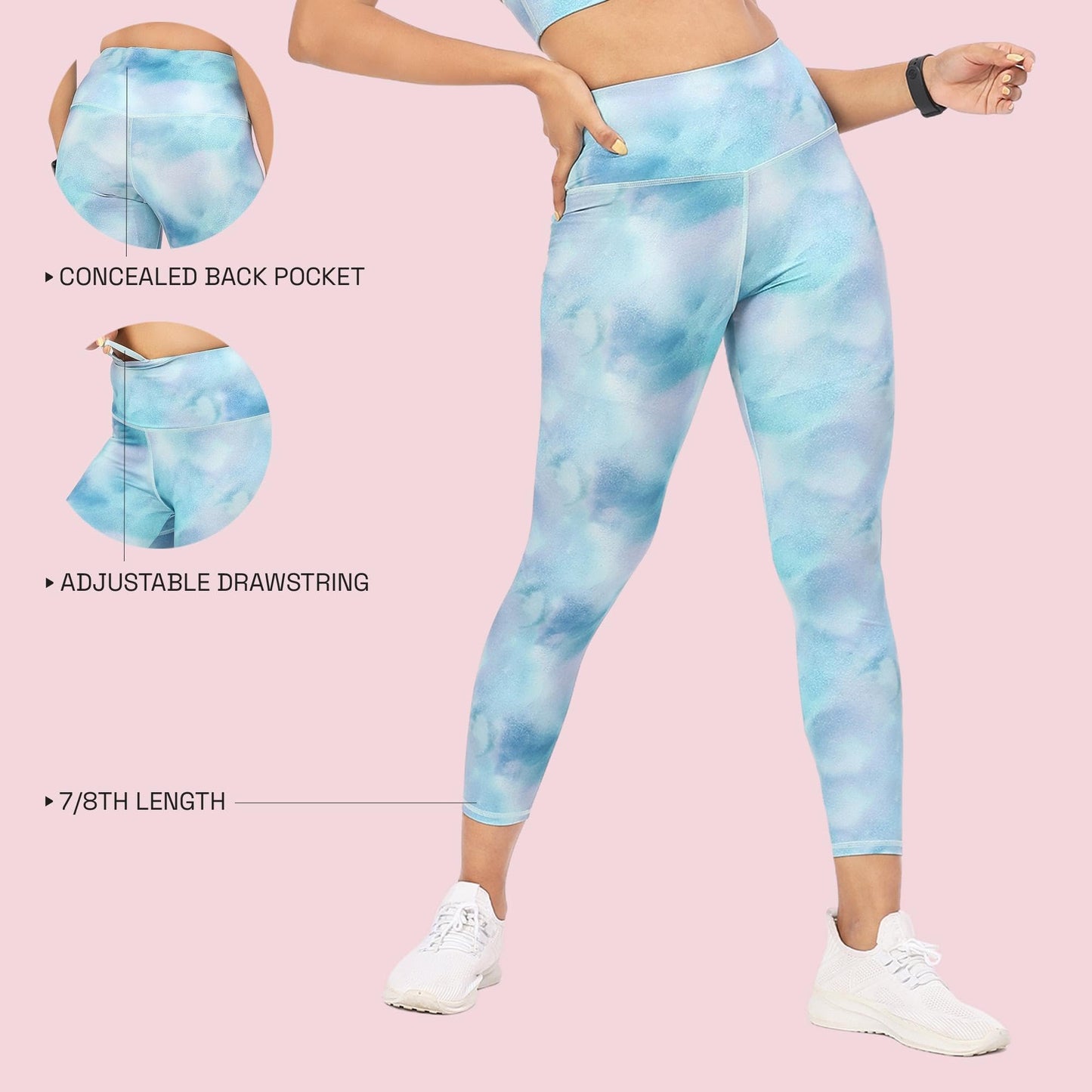 Enamor Womens Skinny Leggings (A607_Galaxy Splatter PRT