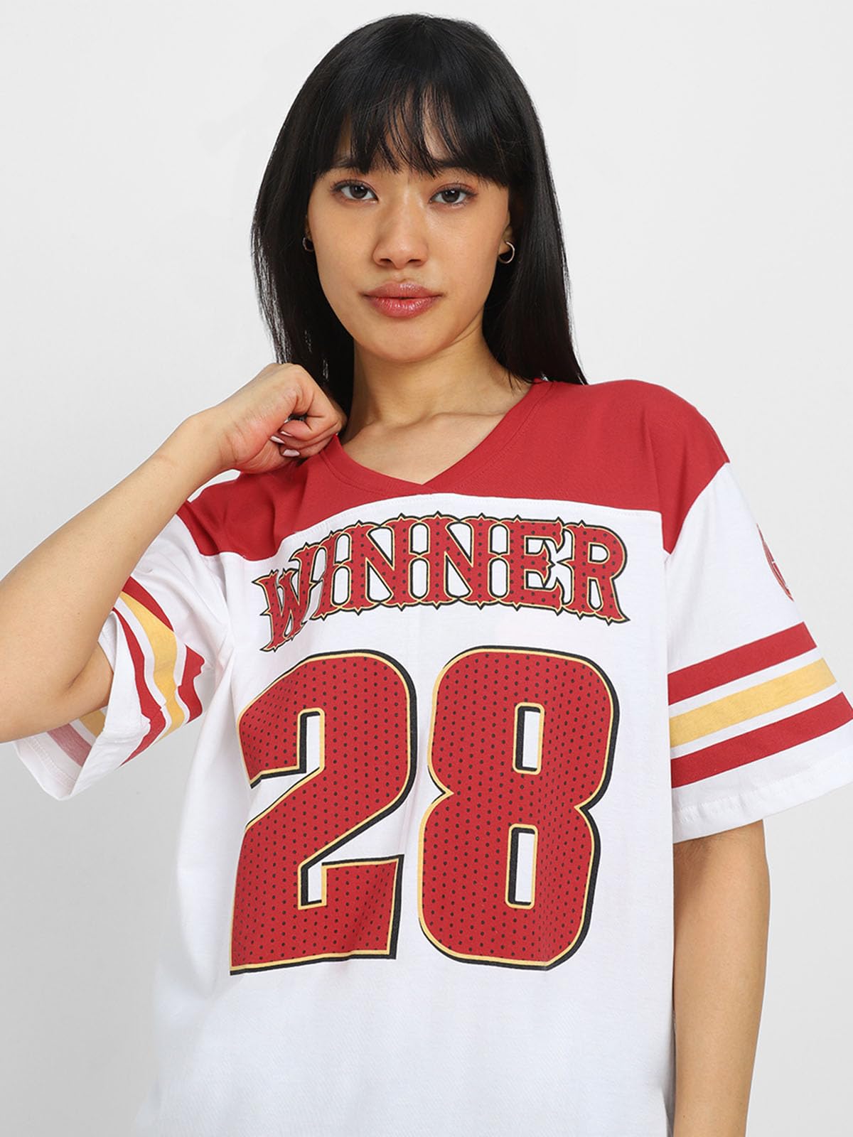 Juneberry 100% Pure Cotton Oversized Loose Baggy Fit Drop Shoulder Cool Graphic Prinred Half Sleeve T-Shirts For Women & Girls (