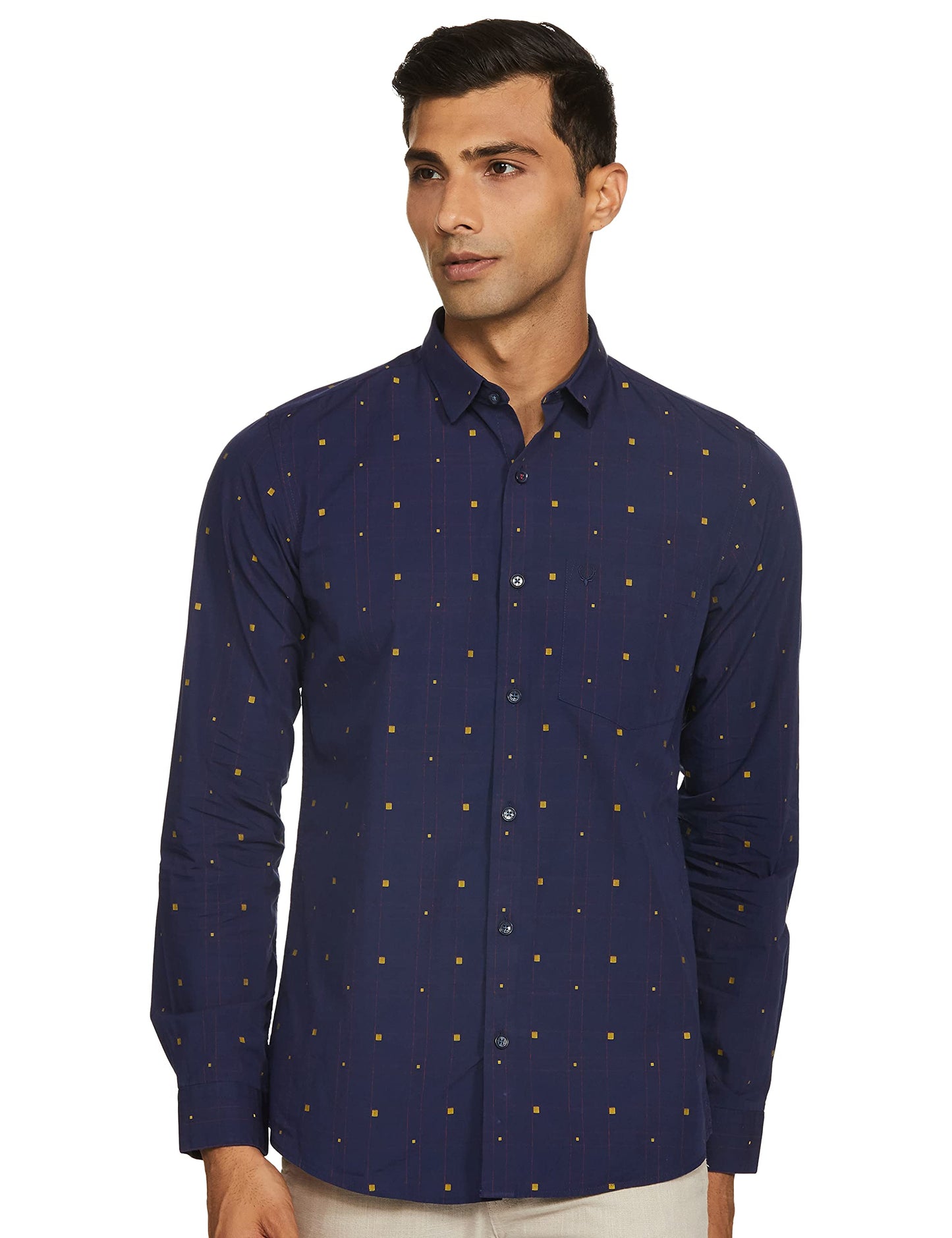 Allen Solly Men Slim Fit Printed Casual Cotton Shirt
