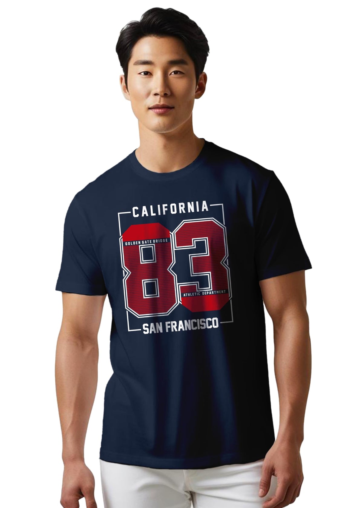 Peppyzone Mens Regular Fit T-Shirt (PZ-N-8372_Navy Blue