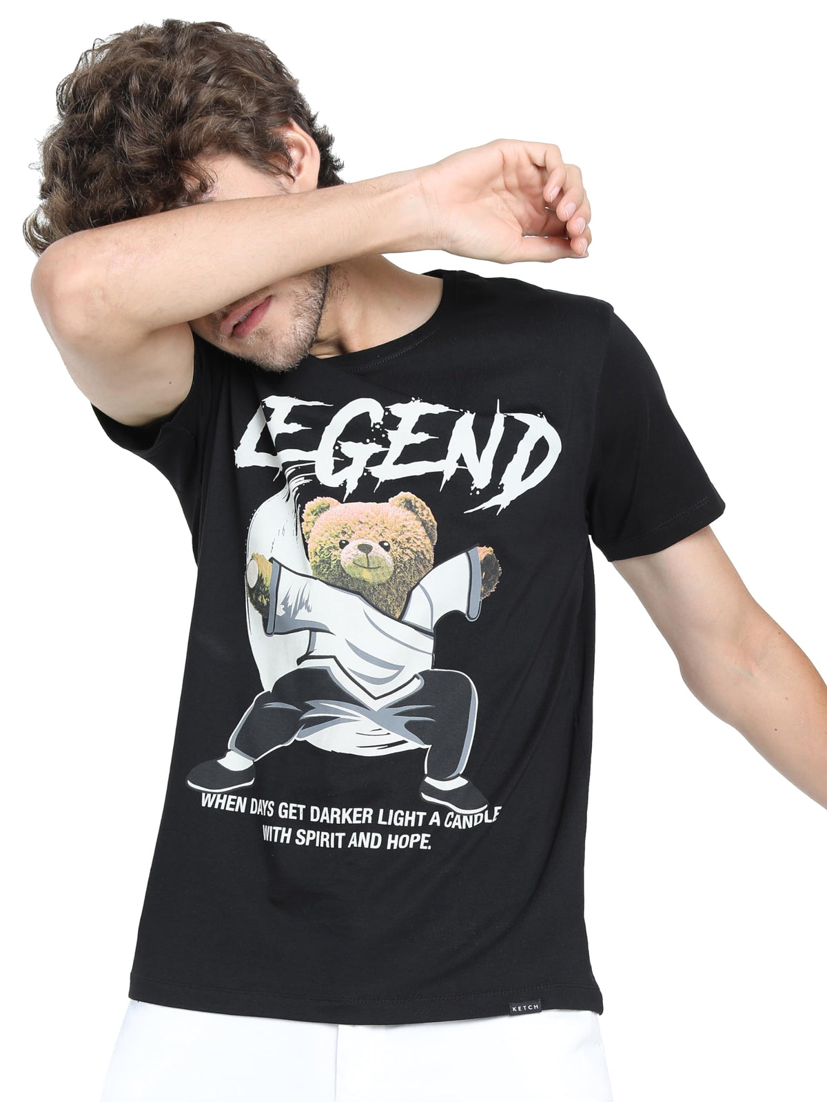 Ketch MenS Slim Fit T-Shirt (Khts000051_Black
