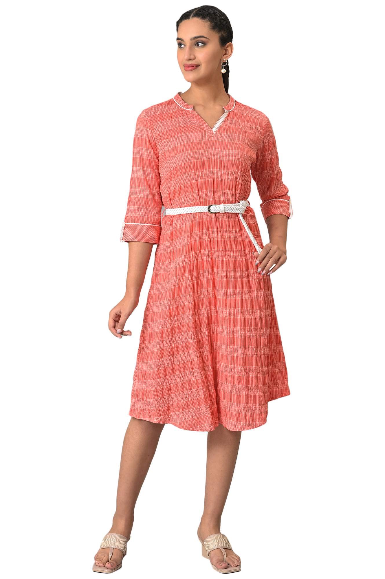 Aurelia Women's Cotton Blend Regular Kurta (23FEA13423-704119_Pink_XS