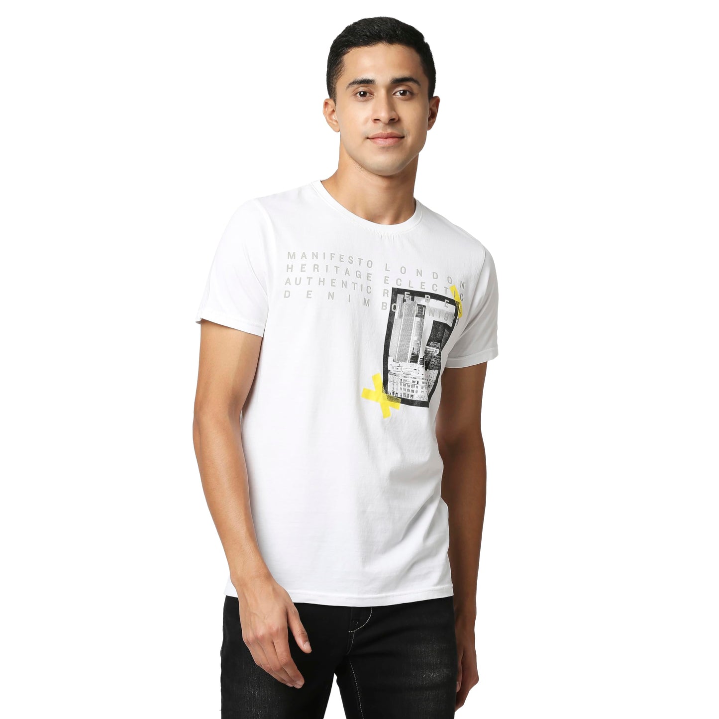 Pepe Jeans MenS Fitted T-Shirt (Pm508787_White S)