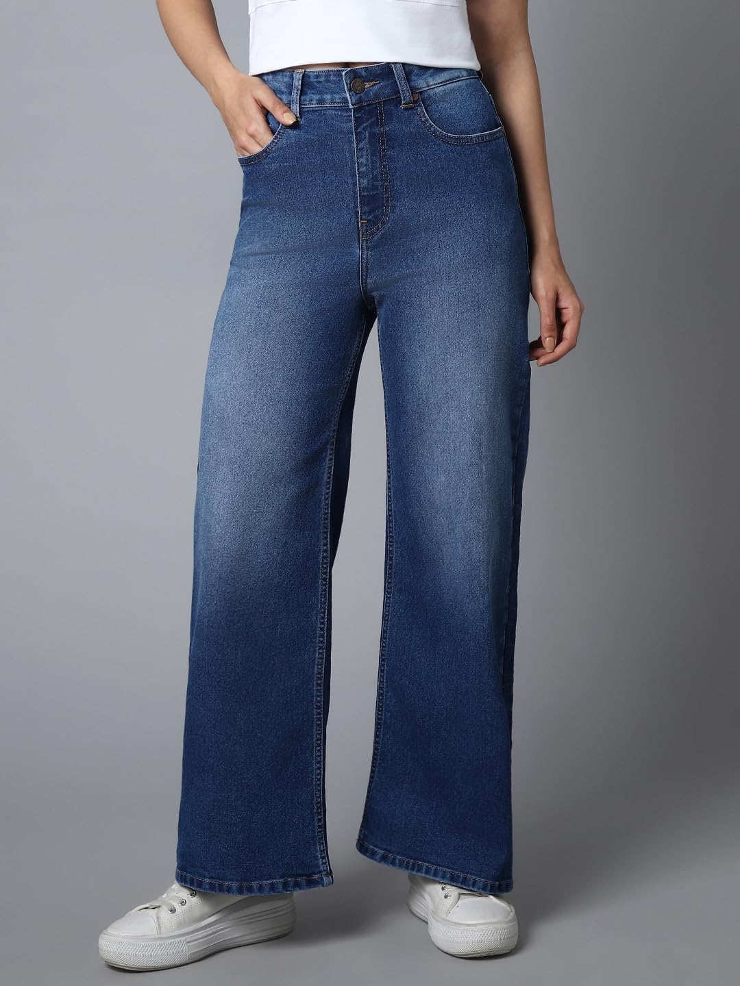 High Star WomenS Wide Leg Fit Jeans