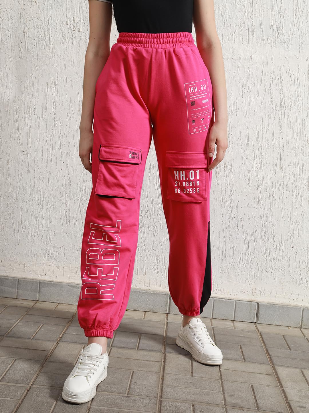 Hubberholme Women Pink Smart Casual Summer Cotton Regular Fit Solid Trousers_31