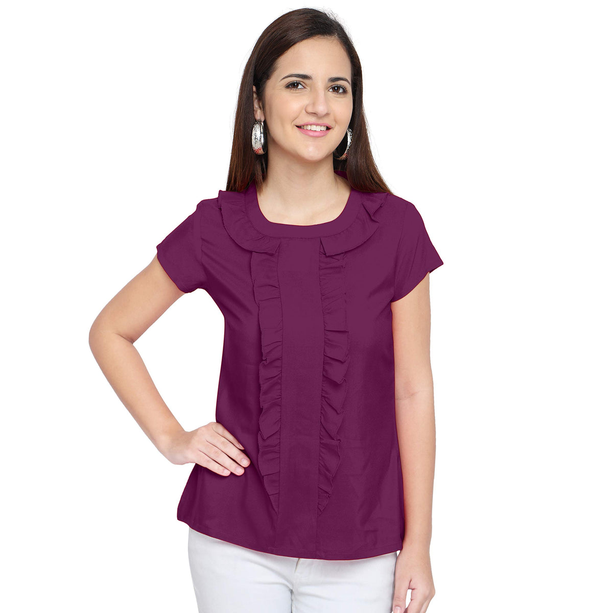 OOMPH! Western Dresses for Women Purple - mt61