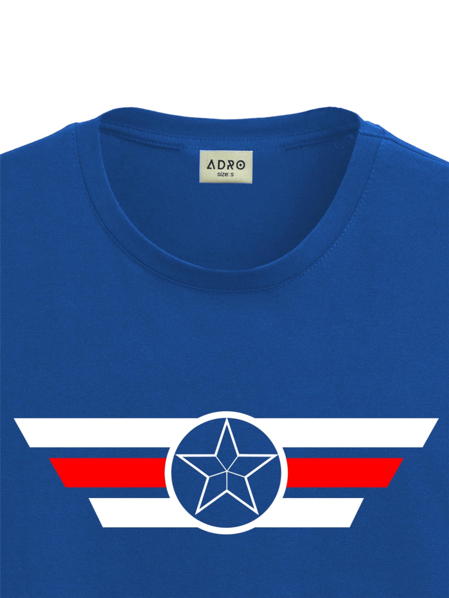 ADRO Tshirt for Men | Printed T Shirt for Men | 100% Cotton T-Shirt |Printed T Shirt | T-Shirts | RN24-CAP-RB-S Royal Blue