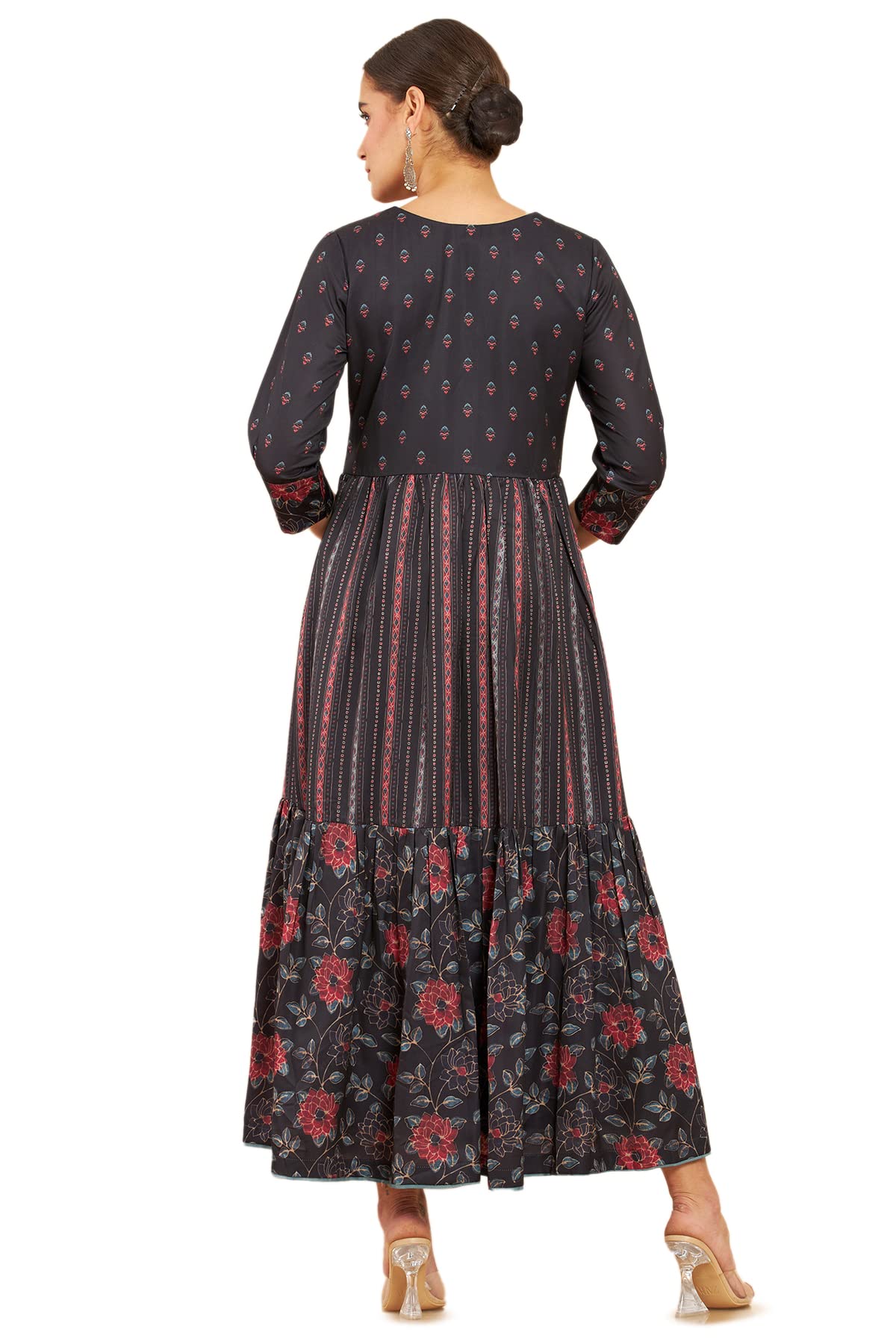 Soch Women's Georgette Printed Regular Dress Shirt