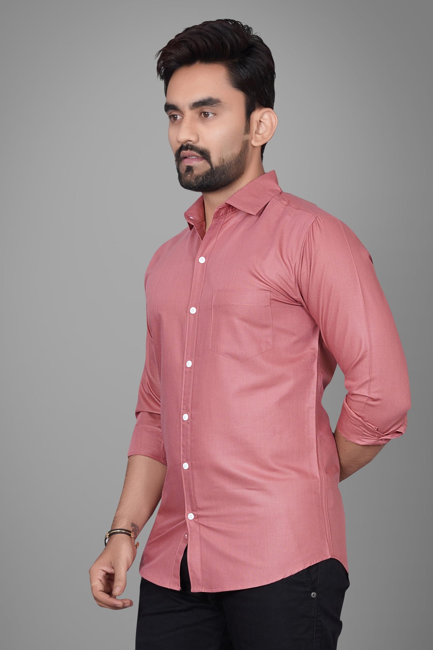 Besix Full Sleeve Orange Formal Shirt For Men Cotton Regular Fit Casual - Pure Premium Branded Shirts For Men Formal Stylish Sli