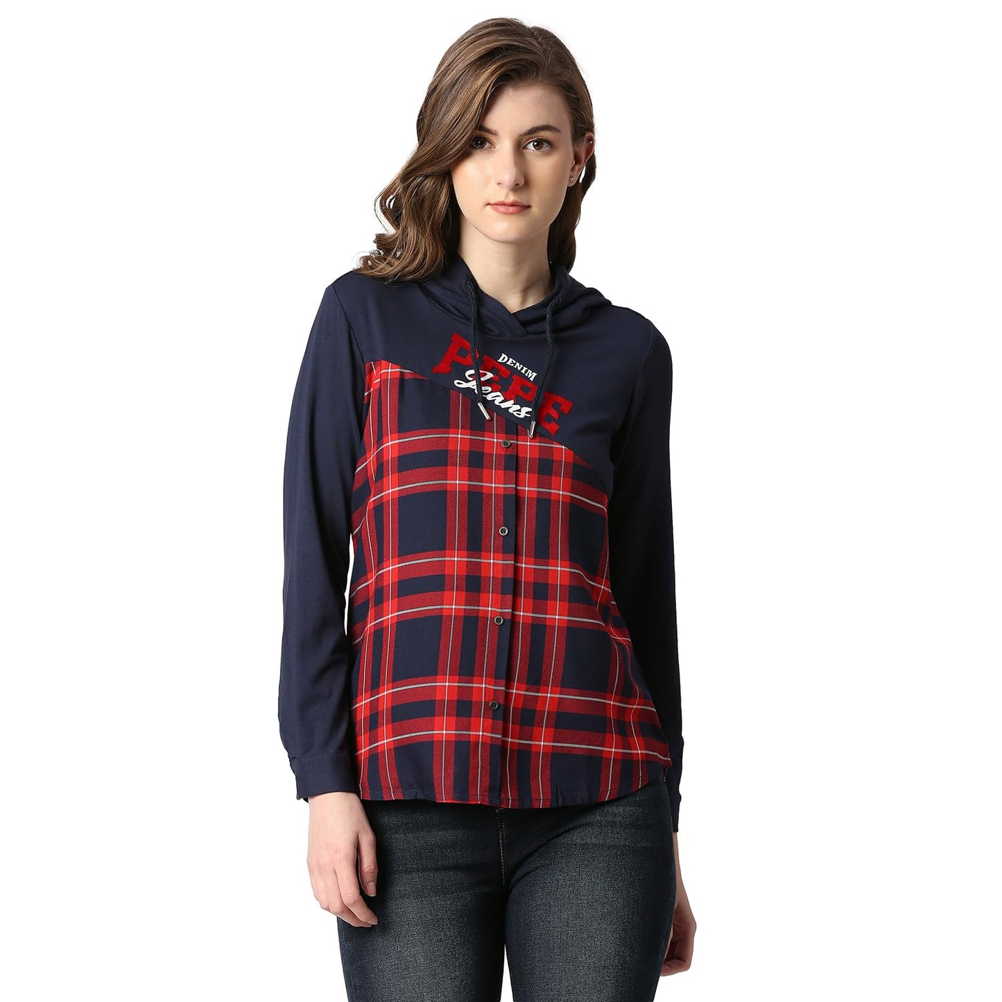 Pepe Jeans WomenS Regular Fit Checked Shirts