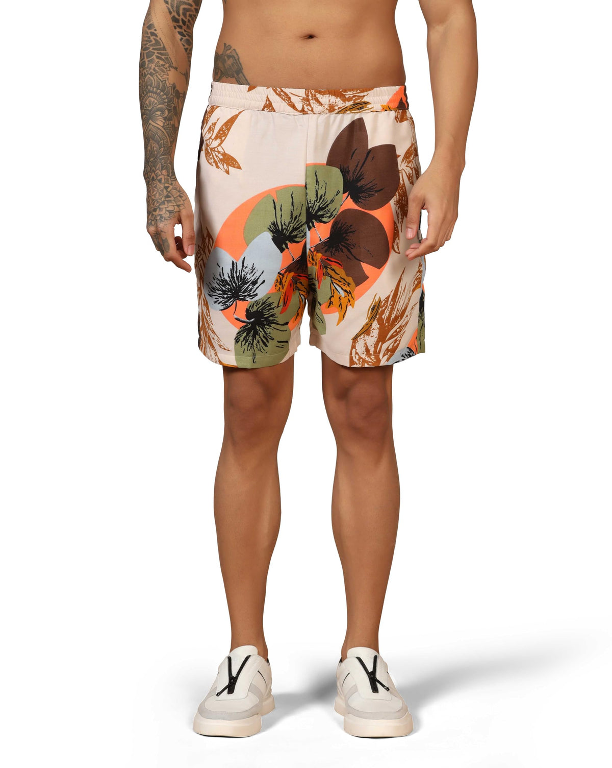 OM SAI LATEST CREATION Mens Boxer Shorts (OSLC-SH180_Beige
